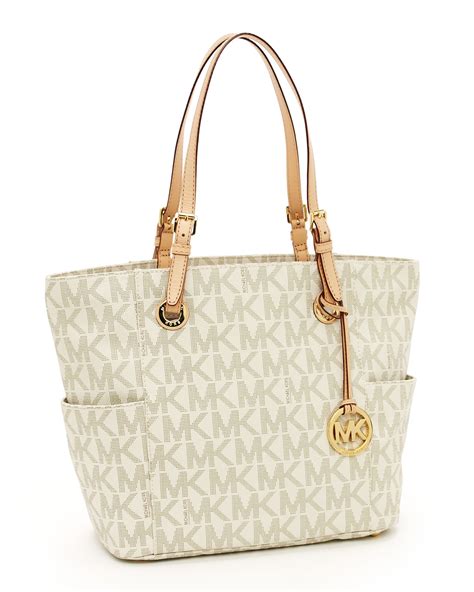 michael kors logo print signature tote replica|michael kors signature canvas tote.